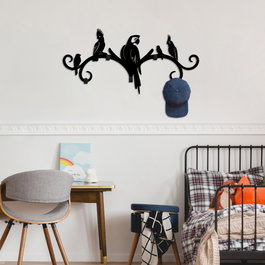 Wallity Gancho de Pared Tropical Negro